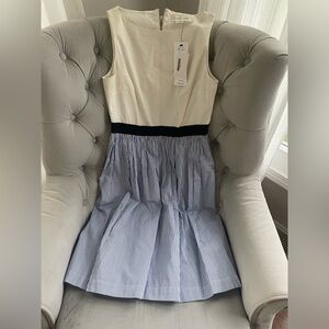 Kate Spade Broome Street Pinstripe blue & white dress. Sz 4 $229